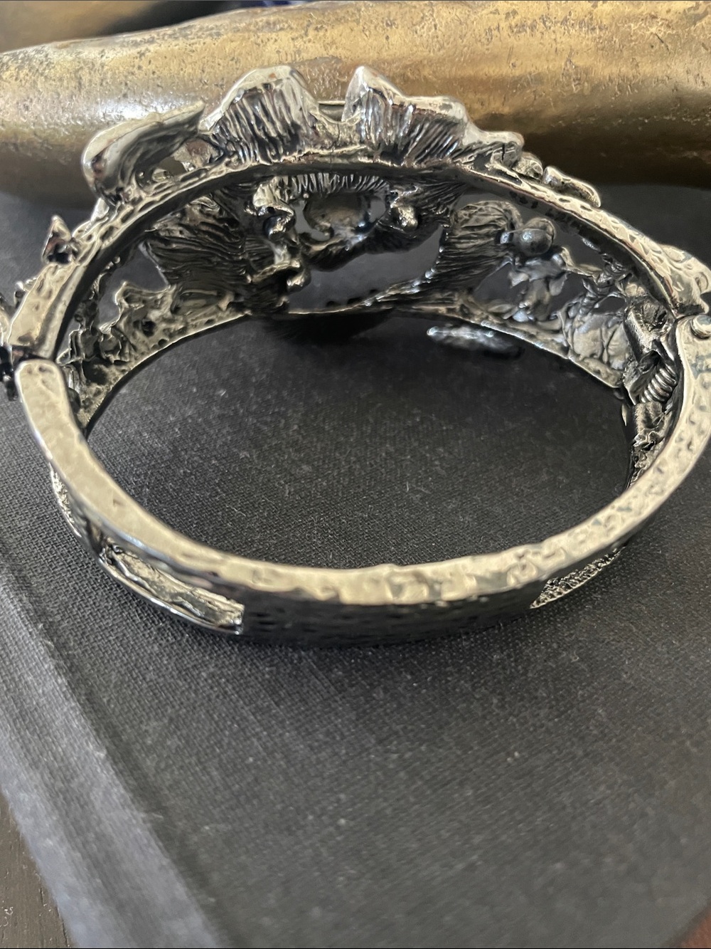 Y2k Rhinestone Flower Bangle - Picture 2 of 5
